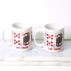 2 - Las Vegas Mug Royal Flush of Hearts - For Anyone Who Loves Cards and Vegas!